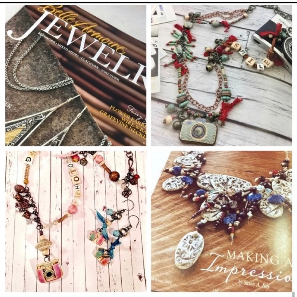 OOAK “To Travel The World” boho necklace by Susan A Ray, author/jewelry designer - Picture 15 of 16